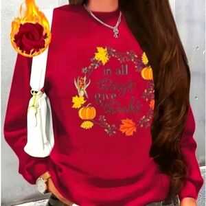 Festive Fleece crew holiday sweatshirt sz xl